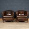 20th Century Dutch Leather Club Chairs, Set of 2, Image 2