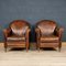 20th Century Dutch Leather Club Chairs, Set of 2, Image 2