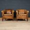 20th Century Dutch Leather Club Chairs, Set of 2 3