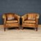 20th Century Dutch Leather Club Chairs, Set of 2 2