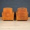 20th Century Art Deco Style French Leather Club Chairs, Set of 2 3