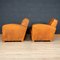 20th Century Art Deco Style French Leather Club Chairs, Set of 2, Image 4