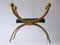 Mid-Century Modern Brass Stool, Italy, 1950s, Image 2