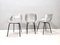 Aluminum Tulipe Tonneu Chairs by Pierre Guariche, France, Set of 3 3