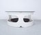 Vintage Coffee Table in White with Glass Top 2