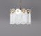 Vintage Hanging Lamp in Crystal and Brass from Kaiser Leuchten 2