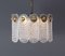 Vintage Hanging Lamp in Crystal and Brass from Kaiser Leuchten 4