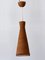 Mid-Century Modern Rattan Diabolo Pendant Lamps, 1960s, Set of 3, Image 7