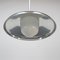 Lampe aus Opalglas & Aluminium, 1950er 4