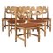 Razorblade Dining Chairs by Henning Kjærnulf, Set of 6 1