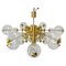 Brass Chandeliers, Germany, 1970s, Set of 2, Image 1