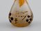 Jugendstil Prunellier Vase aus mundgeblasenem Kunstglas von Daum, Frankreich 5