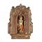 Carved Wooden & Lacquered Shrine With Statue 1