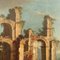 Architectural Capriccio with Ruins and Figures, 18th-Century, Oil on Canvas, Framed 5