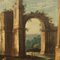 Capriccios Architecturaux avec Ruines et Figures, 18ème Siècle, Huile sur Toile, Encadrée, Set de 2 11