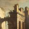 Architectural Capriccios with Ruins and Figures, 18th-Century, Oil on Canvas, Framed, Set of 2 7