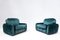 Mid-Century Green Velvet Armchairs, Italy, 1960s, Set of 2 3