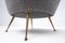 Mid-Century Grey Brass Feets Armchairs, Italy, 1950s, Set of 2, Image 8