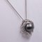 18k White Gold Necklace with Gray Pearl and Diamonds, 1980s 3