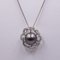 18k White Gold Necklace with Gray Pearl and Diamonds, 1980s 2
