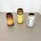 Multi-Color Pottery Fat Lava Vases from Scheurich, Germany, 1970s, Set of 3 2