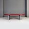 Italian Postmodern Ten-Legged Lacquer Bordeaux & Grey Wood Coffee Table, 1980s 4