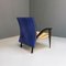 Italian Modern Solid Wood & Leather Multicolor Armchair, 1980s, Image 5