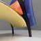 Italian Modern Solid Wood & Leather Multicolor Armchair, 1980s 16