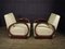 Art Deco Lounge Chairs in Burr Walnut and Leather, Set of 2 10