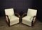 Art Deco Lounge Chairs in Burr Walnut and Leather, Set of 2, Image 12