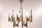 Vintage Chrome & Brass Chandelier by Gaetano Sciolari 10