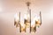 Vintage Chrome & Brass Chandelier by Gaetano Sciolari, Image 2