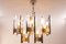 Vintage Chrome & Brass Chandelier by Gaetano Sciolari, Image 3