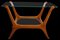 Tavolino Mid-Century moderno in teak e vetro, Immagine 1