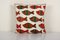 Vintage Suzani Cushion Cover with Fish Design, Image 1