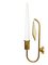 Opaline Glass and Brass Sconces, 1950s, Set of 2 2