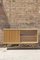 Mid-Century Sideboard aus hellem Holzfurnier, Glas & Messing, 1950er 1