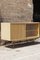 Mid-Century Sideboard in Light Wood Veneer, Glass & Brass, 1950s 3