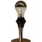 Large Mid-Century Italian Cork and Brass Table Lamp 12