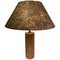 Large Mid-Century Italian Cork and Brass Table Lamp 5