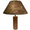 Large Mid-Century Italian Cork and Brass Table Lamp 4