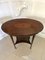 Antique Edwardian Oval Inlaid Mahogany Lamp Table 7