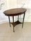 Antique Edwardian Oval Inlaid Mahogany Lamp Table, Image 3