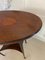 Antique Edwardian Oval Inlaid Mahogany Lamp Table, Image 12