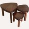 Brutalist Oak Oval Side or Nesting Tables in the Style of Pierre Chapo, 1960s, Set of 3, Image 15
