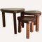 Brutalist Oak Oval Side or Nesting Tables in the Style of Pierre Chapo, 1960s, Set of 3, Image 14