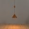 Lámpara colgante danesa en forma de cono de cobre, años 50, Imagen 2