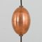 Lámpara colgante danesa en forma de cono de cobre, años 50, Imagen 10