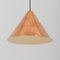 Lámpara colgante danesa en forma de cono de cobre, años 50, Imagen 7