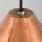 Lámpara colgante danesa en forma de cono de cobre, años 50, Imagen 11